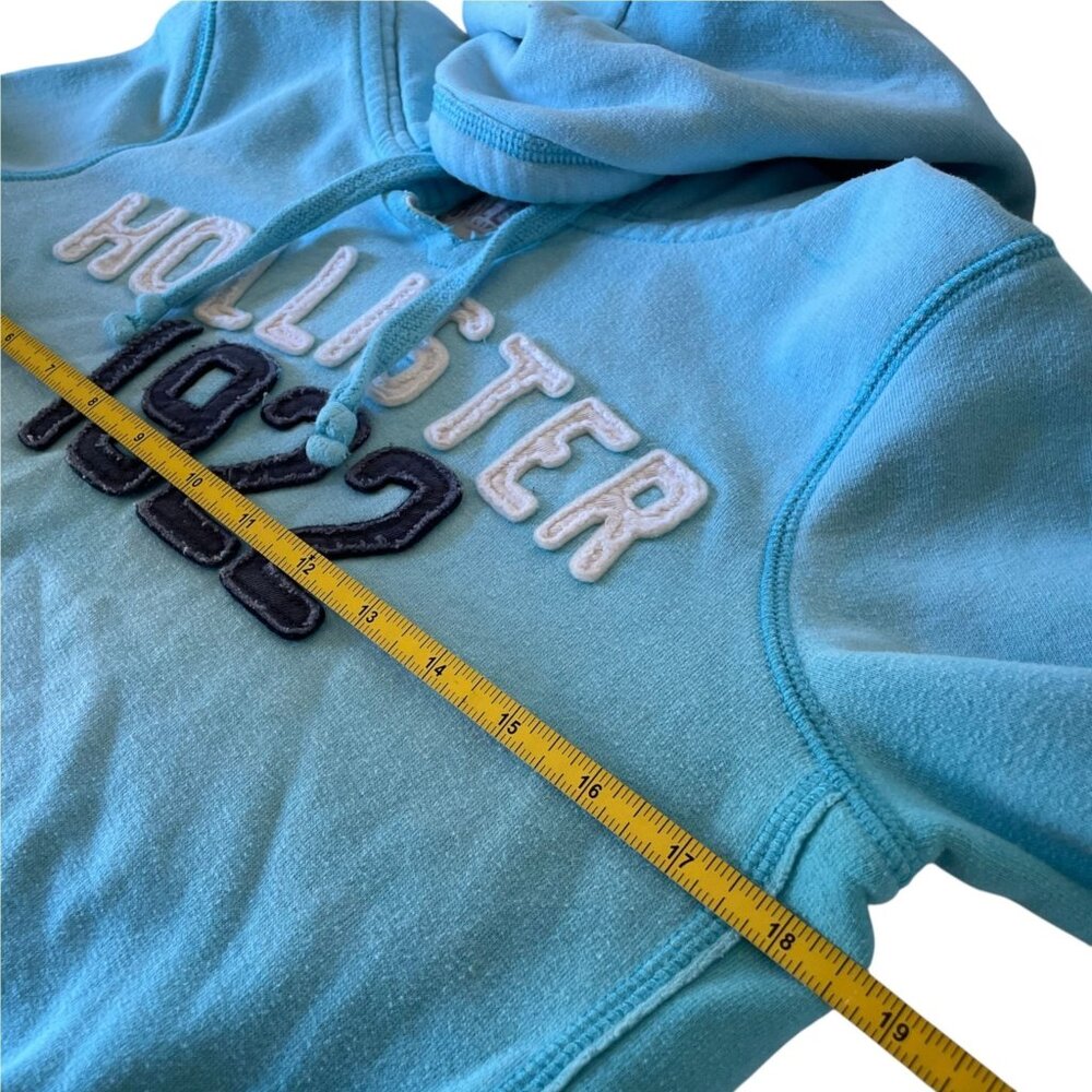 Vintage Y2K Hollister 1922 Blue Graphic Hoodie SZ L - Picture 3 of 7